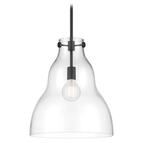 Designers Fountain Lighting Designers Fountain Lakeview Matte Black Pendant Light with Bell Shade D229M-14P-MB