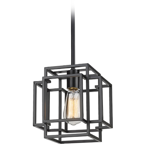 Z-Lite Titania Matte Black Mini Pendant by Z-Lite 454MP-MB