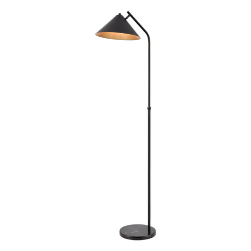 Elk Lighting Elk Lighting Timon Matte Black & Black Floor Lamp with Coolie Shade S0019-11158