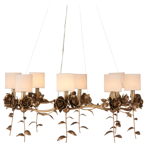 Currey and Company Lighting Currey and Company Tom Caldwell Rosabel Antique Brass Chandelier 9000-1160