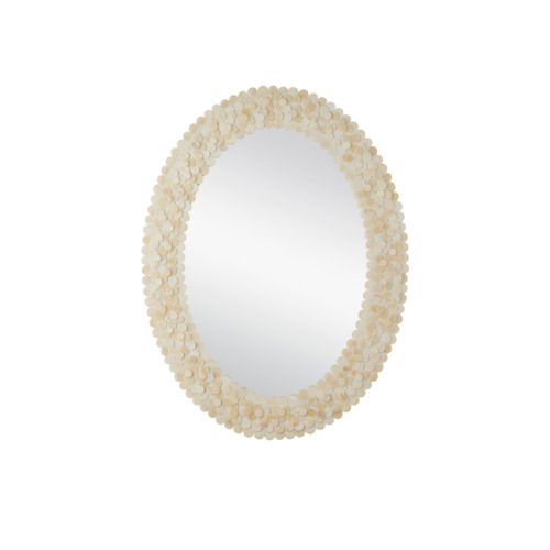 Currey and Company Lighting Merriam 41 x 31-Inch Oval Mirror in Natural by Currey & Company 1000-0159