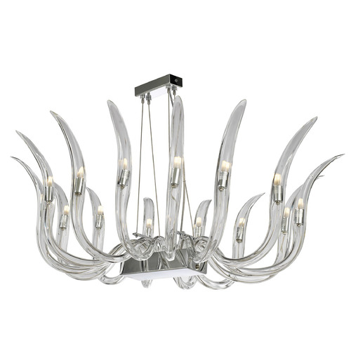 Metropolitan Lighting Cisne 14-Light Chandelier in Polished Nickel by Metropolitan Lighting N9914