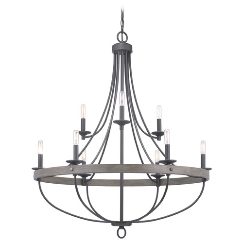 Progress Lighting Gulliver Graphite 9-Light Chandelier by Progress Lighting P400159-143