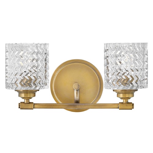 Hinkley Elle 2-Light Heritage Brass Bath Light by Hinkley Lighting 5042HB