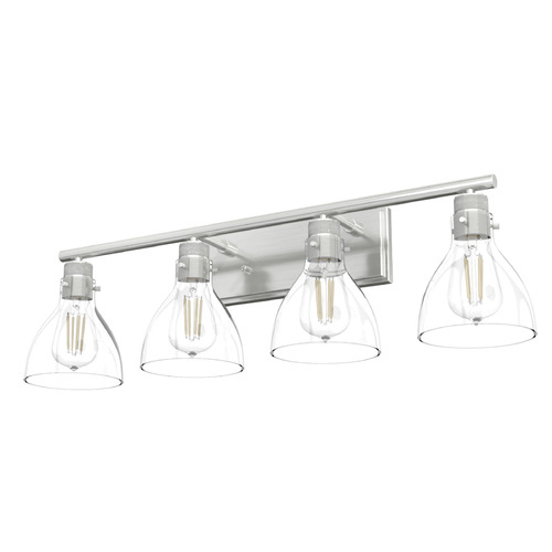Hunter Fan Company Hunter Fan Company Van Nuys Brushed Nickel Bathroom Light 48040