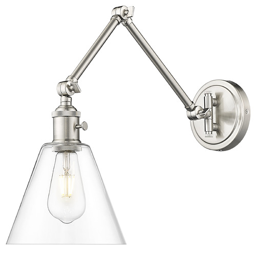 Z-Lite Z-Lite Gayson Brushed Nickel Plug and Cord Wall Lamp 348S-BN