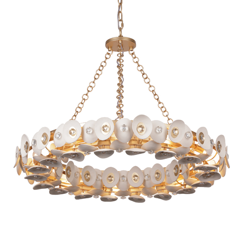 Metropolitan Lighting Niu 10-Light Pendant in Fawn Gold by Metropolitan Lighting N1865-760