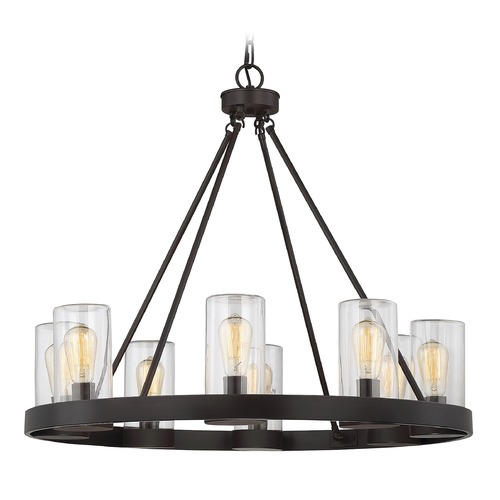 Savoy House Inman English Bronze Outdoor Chandelier by Savoy House 1-1130-8-13