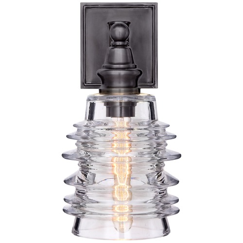 Visual Comfort Signature Collection E.F. Chapman Covington Wide Sconce in Bronze by Visual Comfort Signature CHD2472BZCG