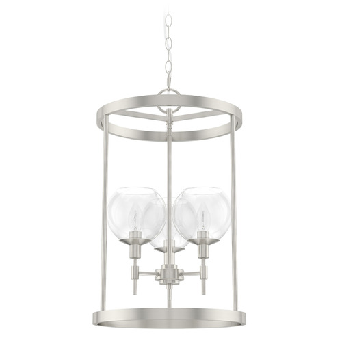 Hunter Fan Company Hunter Fan Company Xidane Brushed Nickel Pendant Light with Globe Shade 19750