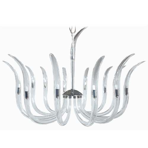 Metropolitan Lighting Cisne 14-Light Chandelier in Polished Nickel by Metropolitan Lighting N9314