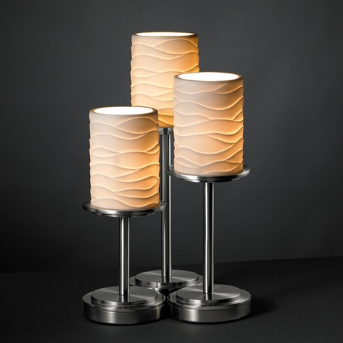 Justice Design Group Limoges Collection Table Lamp by Justice Design Group POR-8797-10-WAVE-NCKL