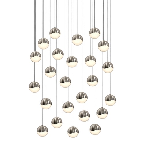Sonneman Lighting Grapes Satin Nickel 24-Light LED Multi-Light Pendant by Sonneman Lighting 2918.13-MED