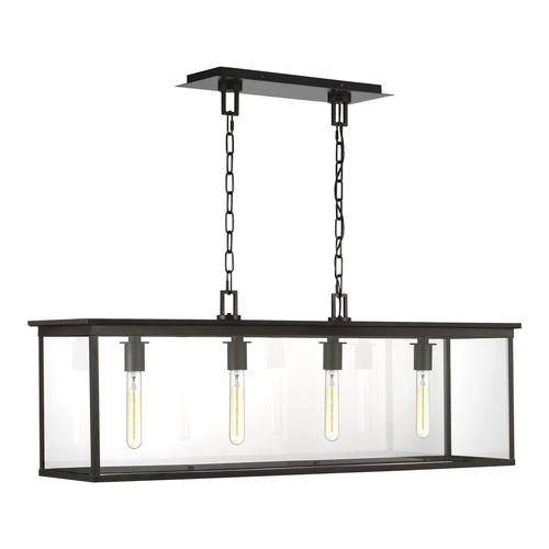 Visual Comfort Studio Collection Chapman & Meyers 42-Inch Freeport Heritage Copper Linear Chandelier by Visual Comfort Studio CO1214HTCP