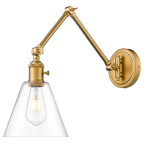 Z-Lite Z-Lite Gayson Rubbed Brass Plug and Cord Wall Lamp 348S-RB