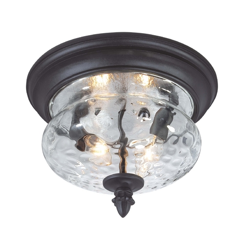 Minka Lavery Flush Mount with Clear Glass in Black by Minka Lavery 9909-1-66