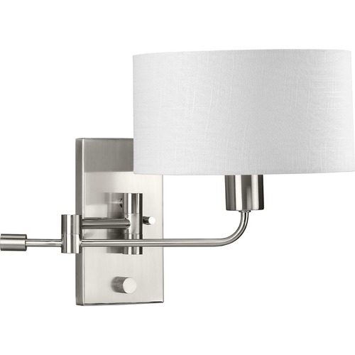 Progress Lighting Carrick Swing Arm Wall Light in Brushed Nickel by Progress Lighting P710104-009