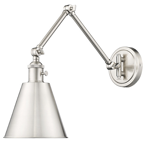 Z-Lite Z-Lite Gayson Brushed Nickel Plug and Cord Wall Lamp 349S-BN