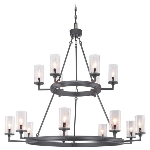 Progress Lighting Gresham Graphite 15-Light Chandelier by Progress Lighting P400166-143