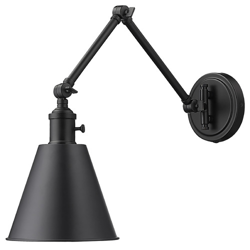Z-Lite Z-Lite Gayson Matte Black Plug and Cord Wall Lamp 349S-MB