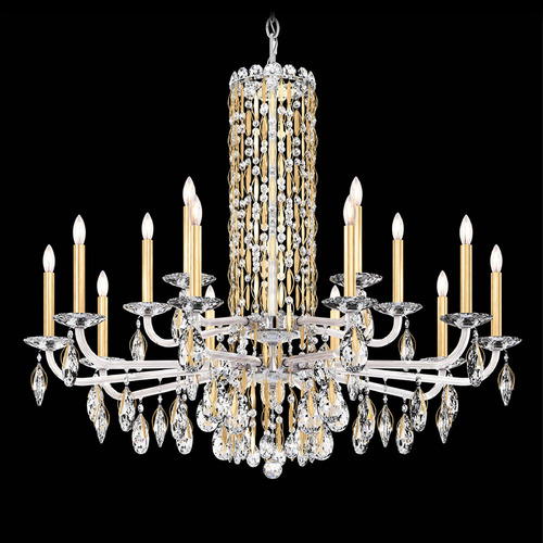 Schonbek Lighting Schonbek Worldwide Lighting Siena Heirloom Gold Crystal Chandelier RS83151N-22R