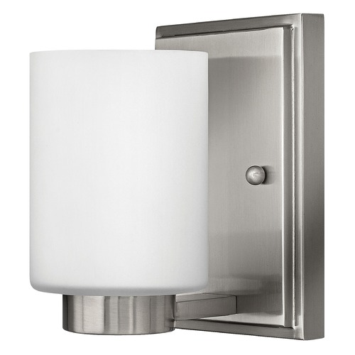 Hinkley Sconce with White Glass in Brushed Nickel by Hinkley Lighting 5050BN