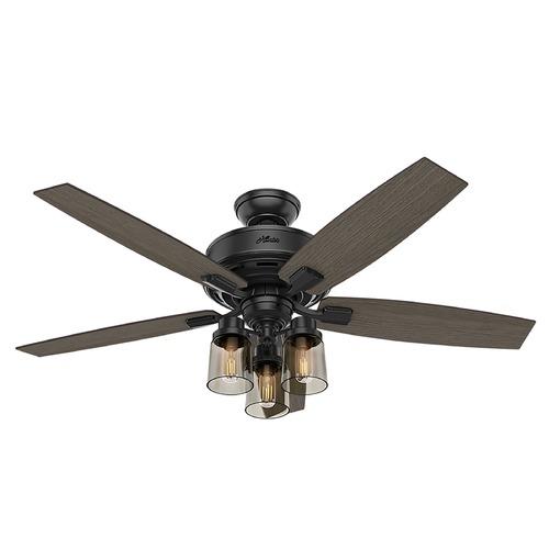 Hunter Fan Company Bennett 52-Inch LED Fan in Matte Black by Hunter Fan Company 54189