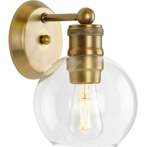 Progress Lighting Hansford Bath Sconce in Vintage Brass by Progress Lighting P300049-163