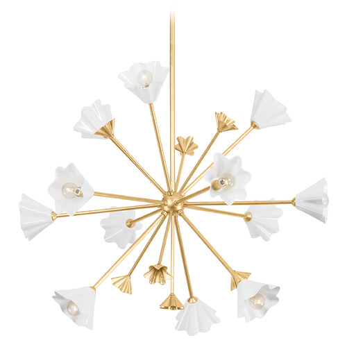 Corbett Lighting Corbett Lighting Julieta Vintage Gold Leaf Chandelier 451-38-VGL