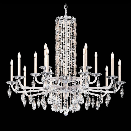 Schonbek Lighting Schonbek Worldwide Lighting Siena Antique Silver Crystal Chandelier RS83151N-48R