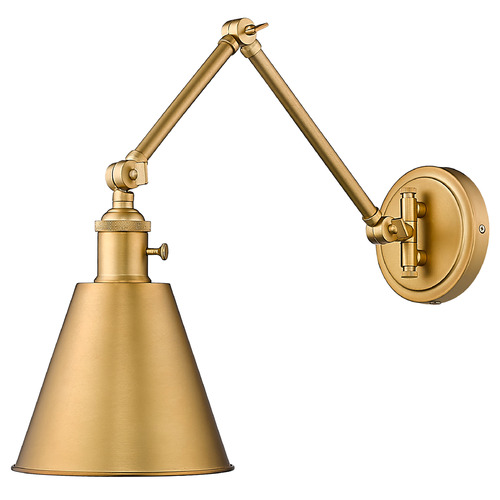 Z-Lite Z-Lite Gayson Rubbed Brass Plug and Cord Wall Lamp 349S-RB