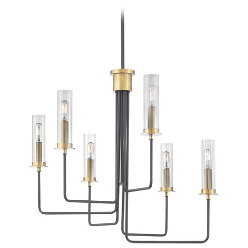 Progress Lighting Rainey Graphite 6-Light Chandelier by Progress Lighting P400168-143