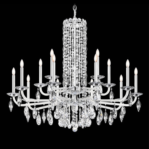 Schonbek Lighting Schonbek Worldwide Lighting Siena Polished Stainless Steel Crystal Chandelier RS83151N-401R