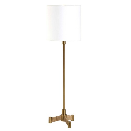 Uttermost Lighting The Uttermost Company Lautoka Brass Console & Buffet Lamp with Cylindrical Shade 30406-1
