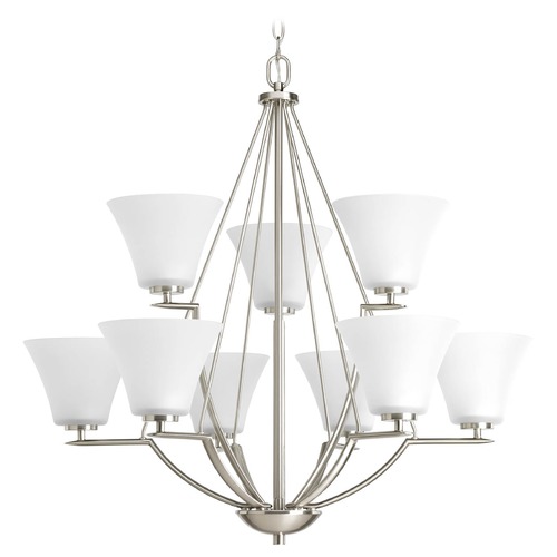 Progress Lighting Bravo 32-Inch Chandelier in Brushed Nickel by Progress Lighting P4625-09