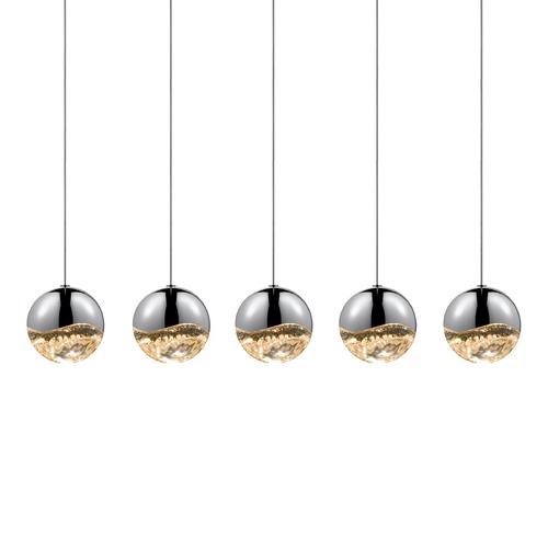 Sonneman Lighting Grapes Polished Chrome 5-Light LED Multi-Light Pendant by Sonneman Lighting 2921.01-LRG