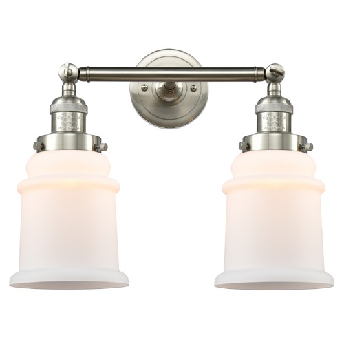 Innovations Lighting Canton Brushed Satin Nickel Bathroom Light by Innovations Lighting 208-SN-G181