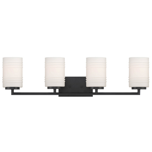 Designers Fountain Lighting Designers Fountain Leavenworth Matte Black Bathroom Light D257M-4B-MB
