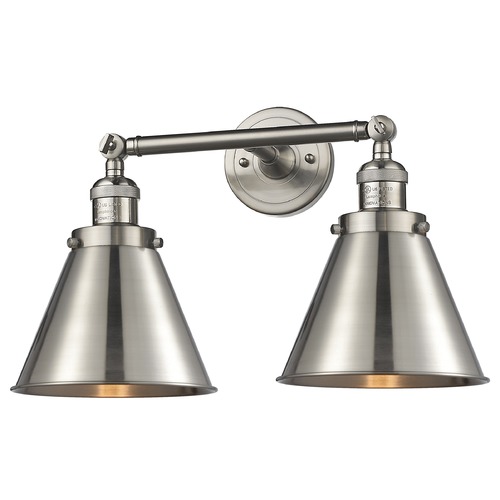 Innovations Lighting Appalachian Brushed Satin Nickel Bathroom Light by Innovations Lighting 208-SN-M13-SN