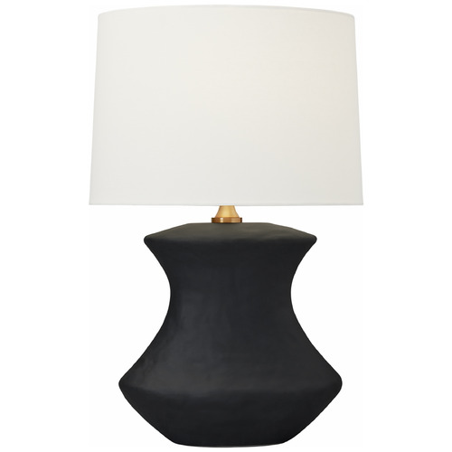Visual Comfort Studio Collection Bone Table Lamp in Rough Black Ceramic by Visual Comfort Studio HT1021RBC1