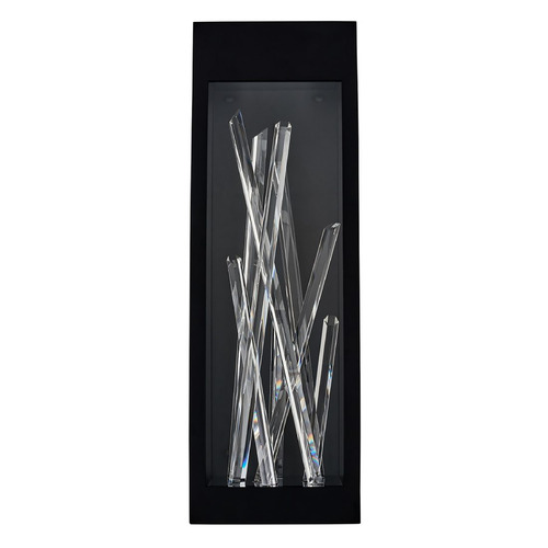Allegri Lighting Allegri Crystal Esterno Cristallo Matte Black LED Outdoor Wall Light 090021-052-FR001