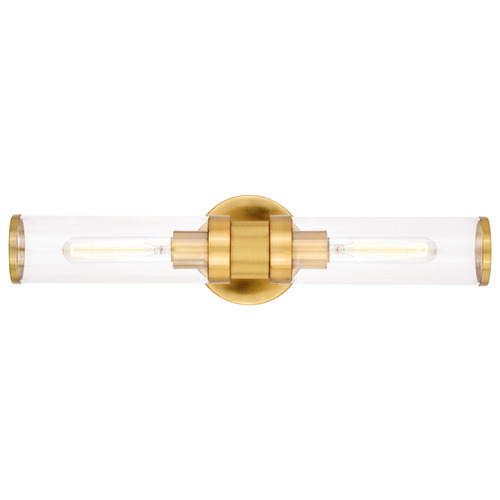 Vaxcel Lighting Vaxcel Lighting Levitt Satin Brass Vertical Bathroom Light W0390