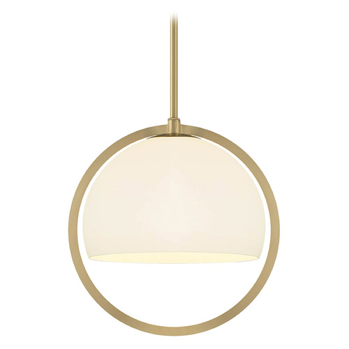 Designers Fountain Lighting Designers Fountain Eterna Brushed Gold Pendant Light with Bowl / Dome Shade D274M-12P-BG