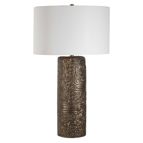 Uttermost Lighting The Uttermost Company Malaga Aged Bronze Table Lamp with Drum Shade 30361