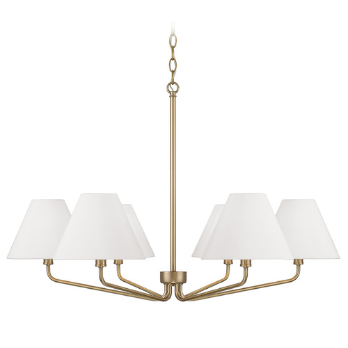 Capital Lighting Chadwick Chandelier in Aged Brass by Capital Lighting 456661AD-714