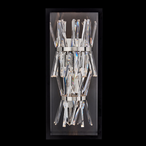 Allegri Lighting Allegri Crystal Esterno Cristallo Matte Black & Chrome LED Outdoor Wall Light 090221-052-FR001