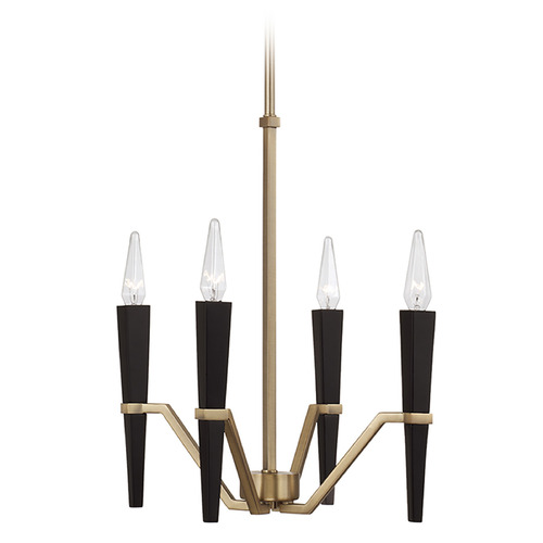 Capital Lighting Enzo Chandelier in Aged Brass & Black by Capital Lighting 453841AB
