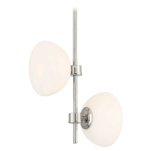 Designers Fountain Lighting Designers Fountain Zio Polished Nickel Pendant Light with Bowl / Dome Shade D270H-10P-PN