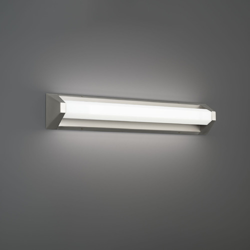 Modern Forms by WAC Lighting Modern Forms Swale Brushed Nickel LED Vertical Bathroom Light WS-1527-30-BN