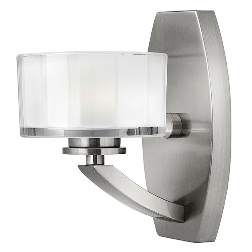 Hinkley Sconce with White Glass in Brushed Nickel by Hinkley Lighting 5590BN